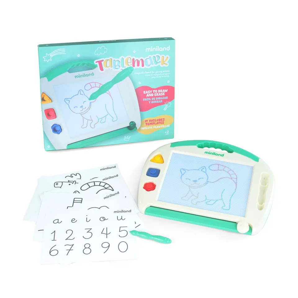 Miniland Tablemark Magnetische Zeichentafel mit Stift mehrfarbig