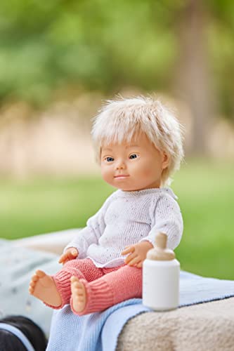 Miniland Dolls 31263 Babypuppe Junge blond 38 cm Down Syndrom