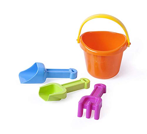 Miniland Baby Sand Set Eimer Schaufel Rechen 4-teilig Bunt