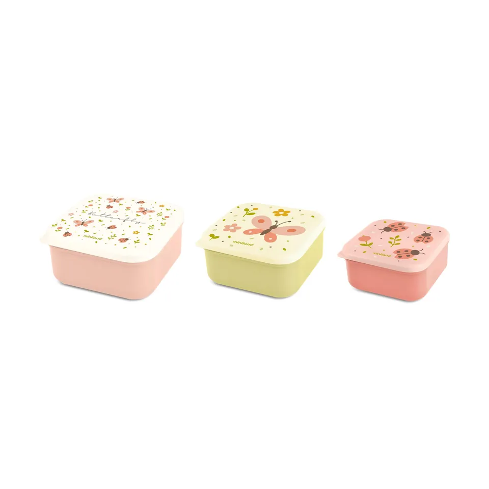 Miniland Snackbox-3 Butterfly Brotdose 3er 230/350/540 ml