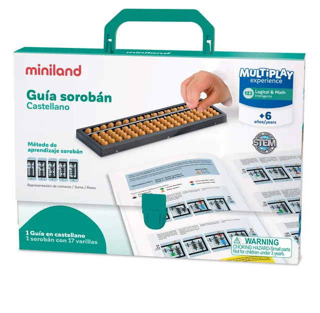 Miniland Soroban 95084 Abakus 17 Spalten mit Anleitung