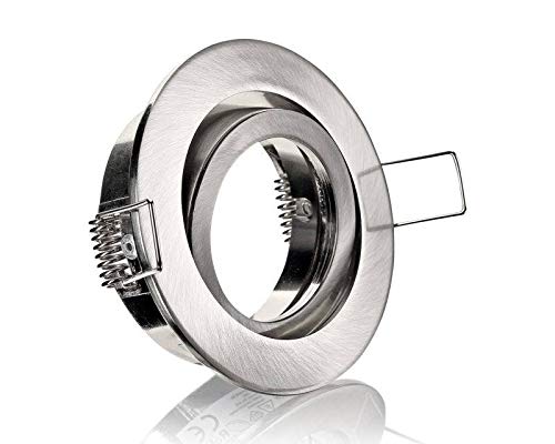 feinlux LED Einbaurahmen Einbaustrahler silber schwenkbar 10er Set GU10
