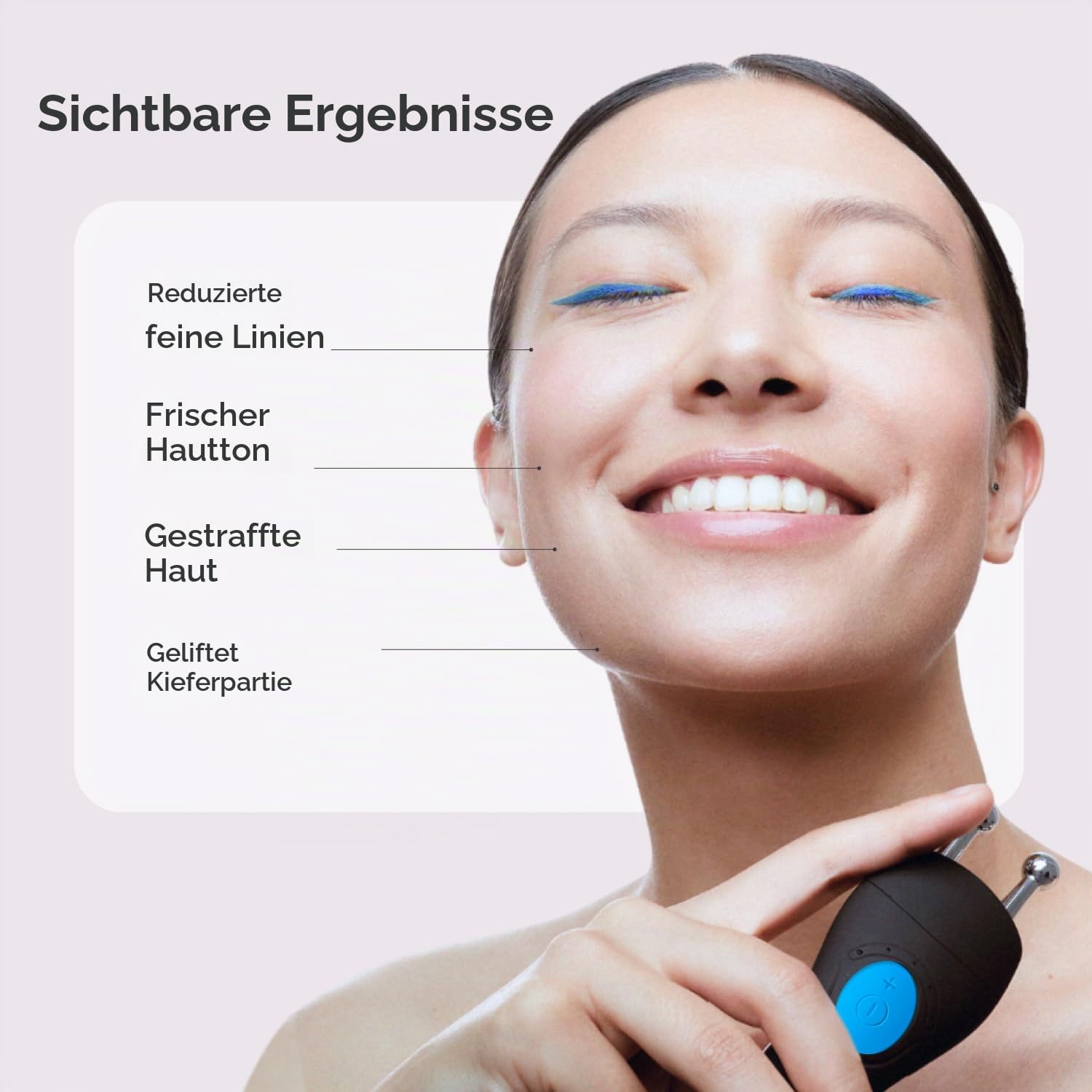 GESS MT Mikrostrom Gesichtsmassagegerät EMS Anti-Aging Batterie
