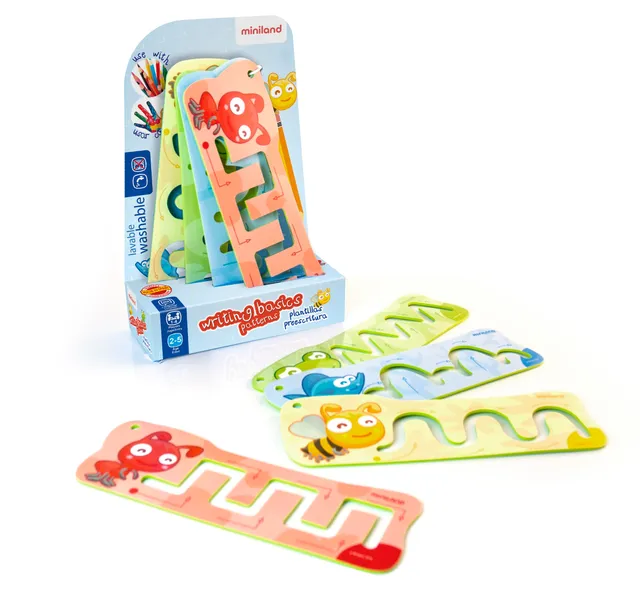 Miniland Vor-Writing Basics Schablonen 4er Set ab 2 Jahren