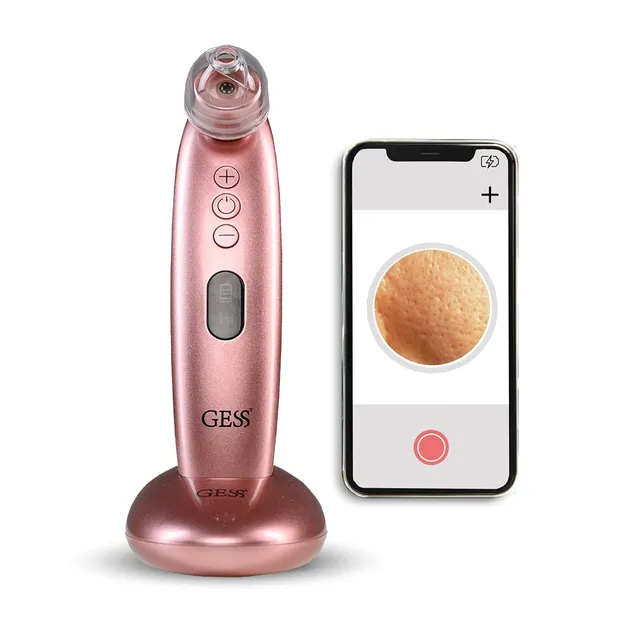 GESS Sleek Mitesserentferner Porensauger Kamera 4 Aufsätze USB