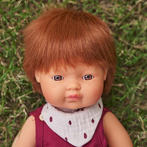 Miniland 31049 Babypuppe Junge 38 cm rothaarig
