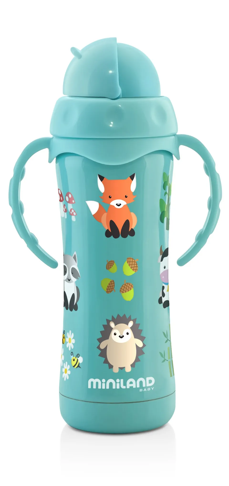 Miniland Nutrition Thermokid Aqua Trinkflasche Silber Edelstahl