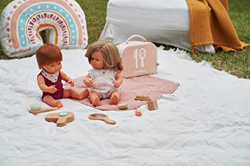 Miniland Dolls Puppen Wickeldecke Baumwolle erdfarben 56 cm