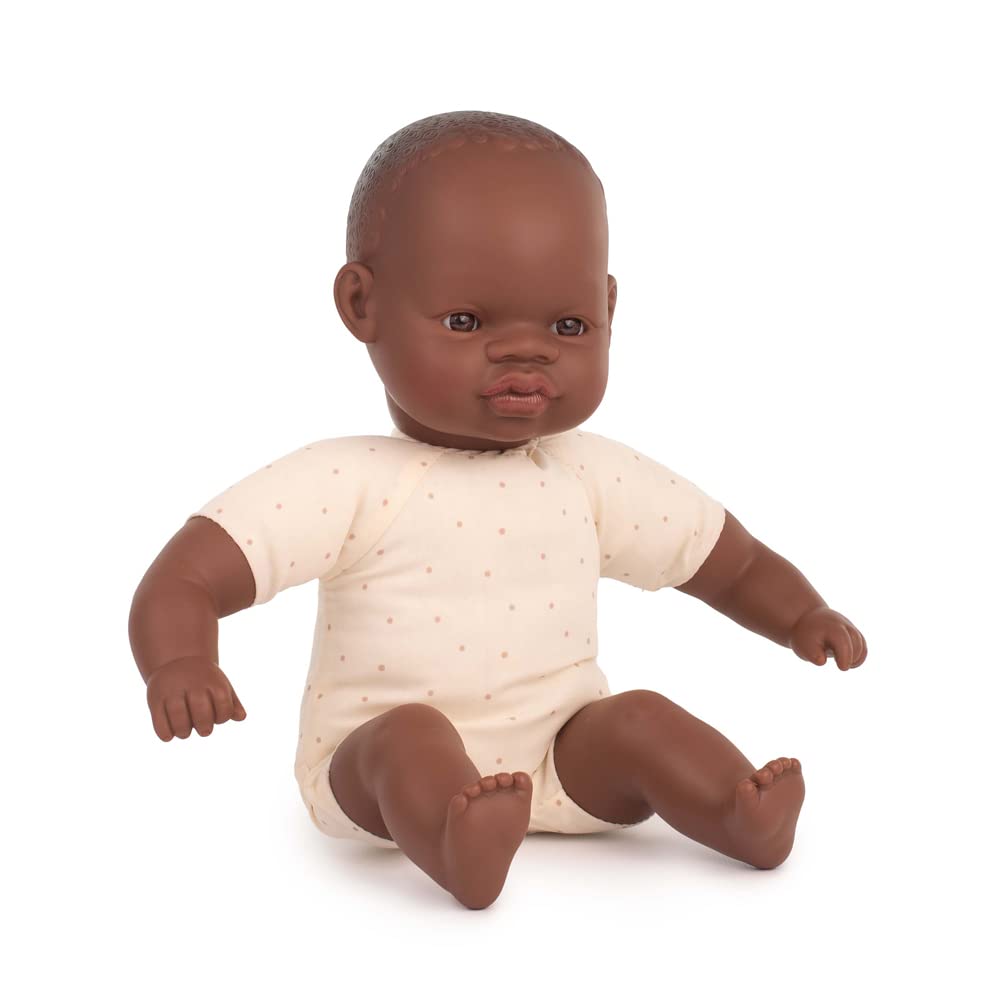 Miniland Dolls Babypuppe 32 cm afrikanisch Stoffkörper