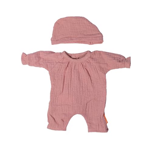 Miniland Puppenkleidung 32cm Pyjama mit Mütze rosa Puppenpyjama