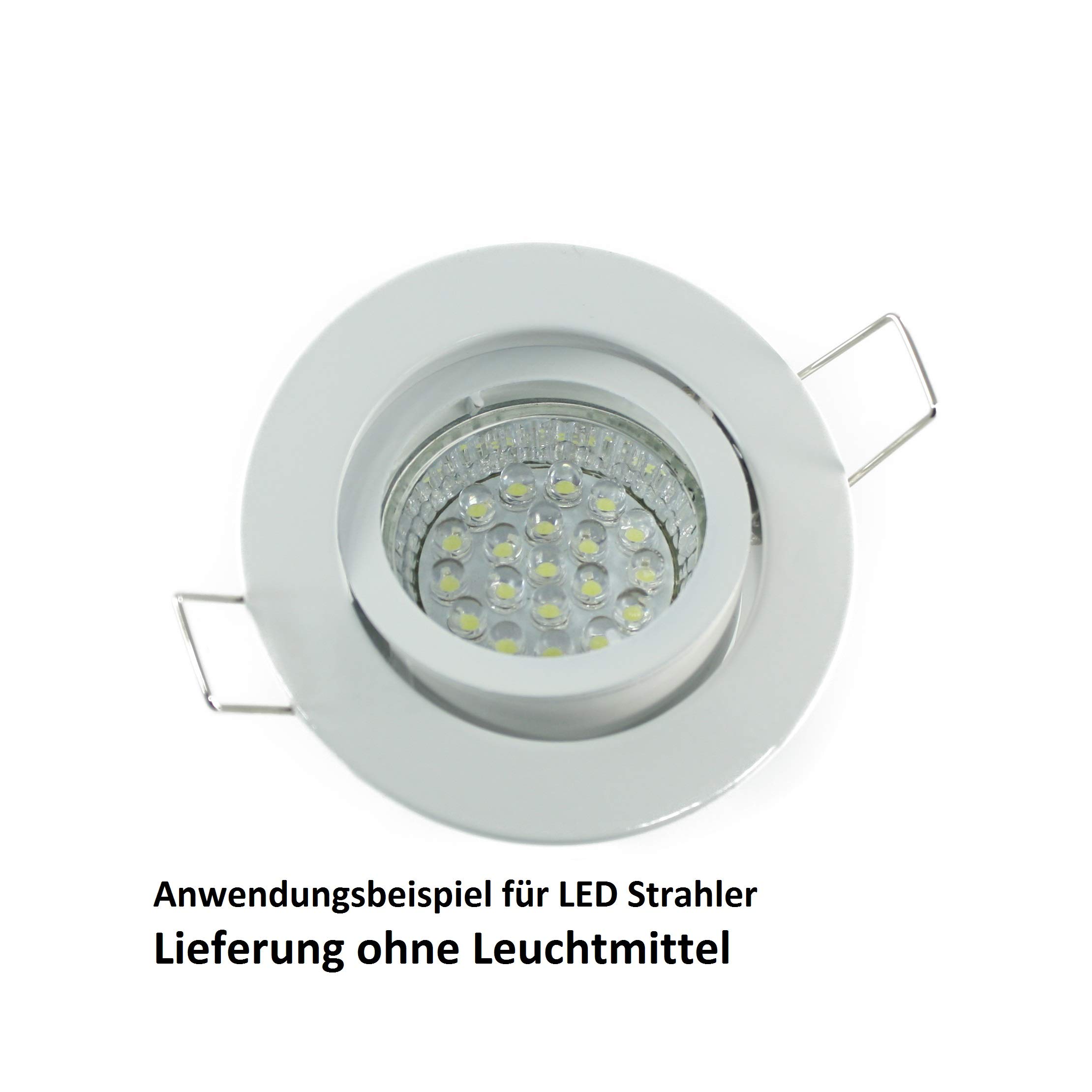 feinlux LED Einbaurahmen GU10 rund weiß Einbaustrahler