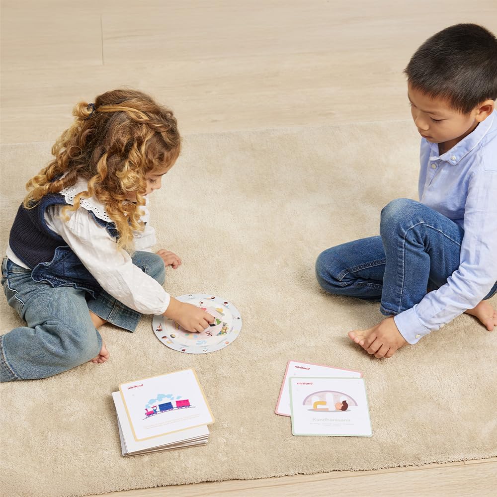 Miniland Spin & Chill Yoga Achtsamkeitsspiel ab 2 Jahre 24 Karten