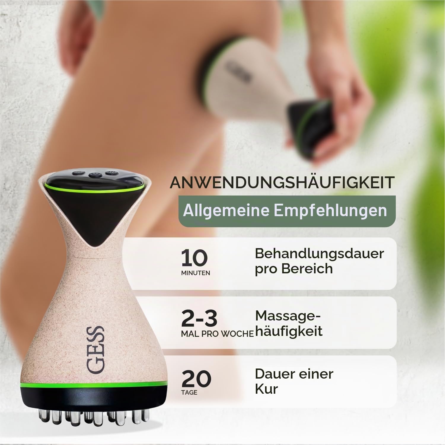 GESS 3in1 Anti-Cellulite Massagegerät EMS mit Infrarot und Vibration