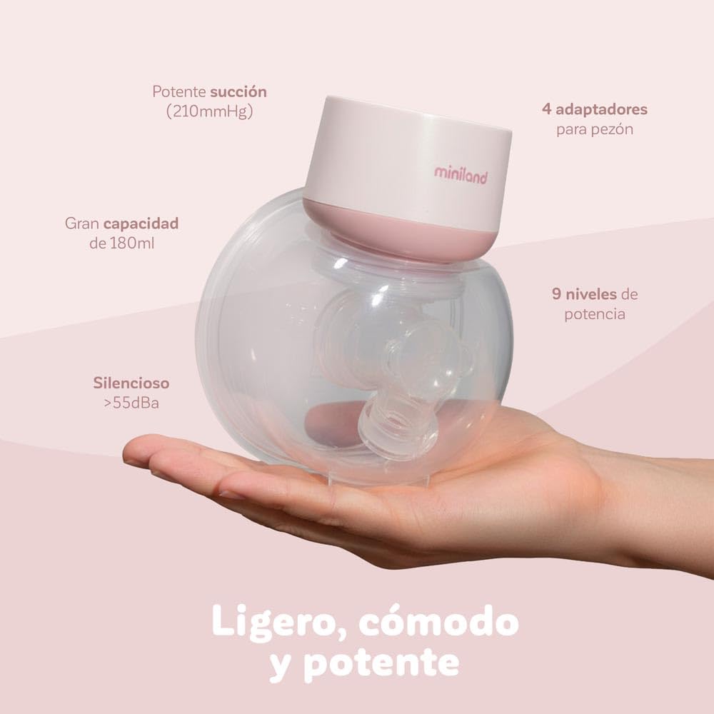 Miniland Easy Flow Duo Milchpumpe Doppelpumpe 2x180ml BPA-frei