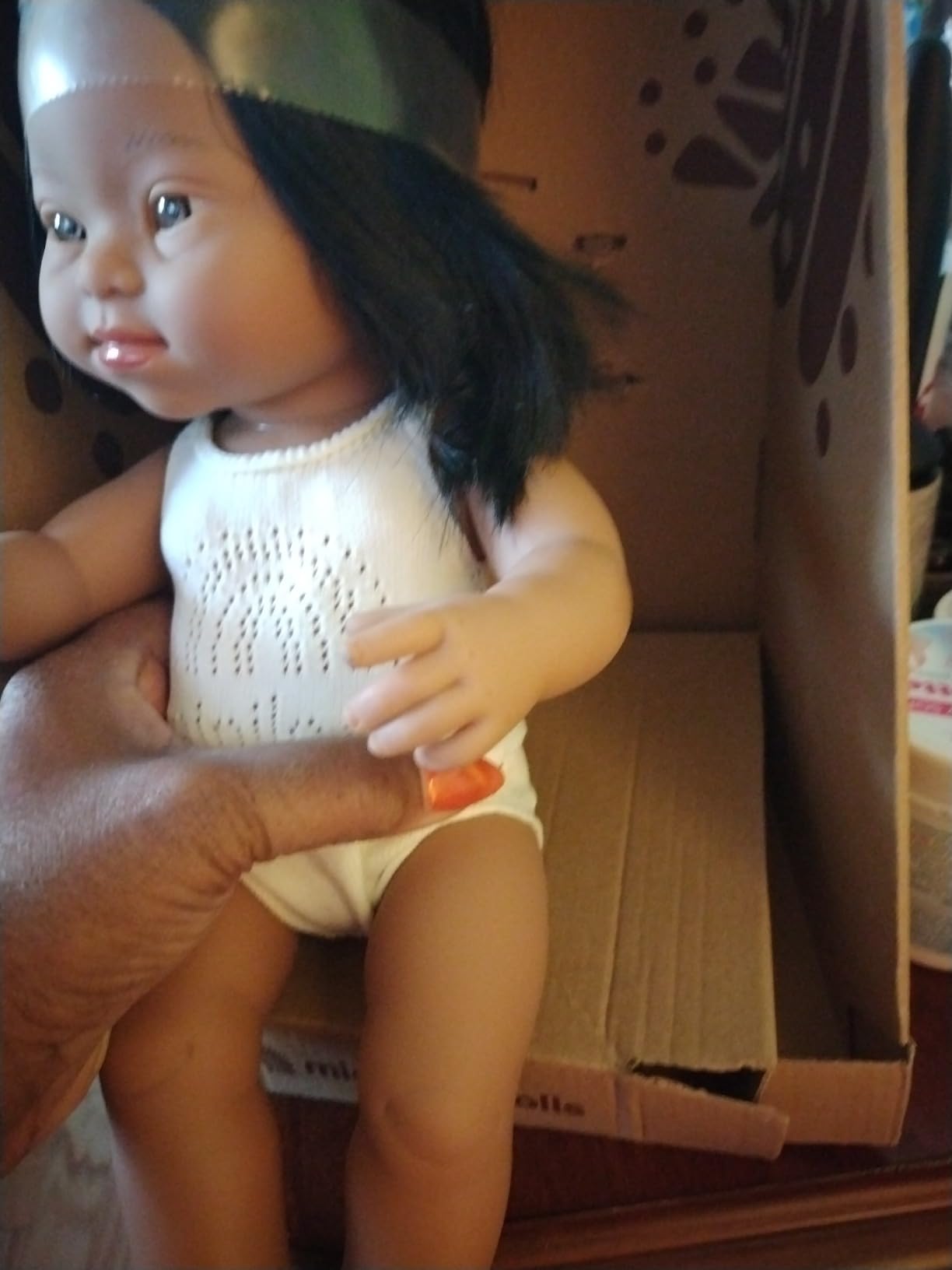 Miniland Dolls 31268 Babypuppe Mädchen 38 cm lateinamerikanisch