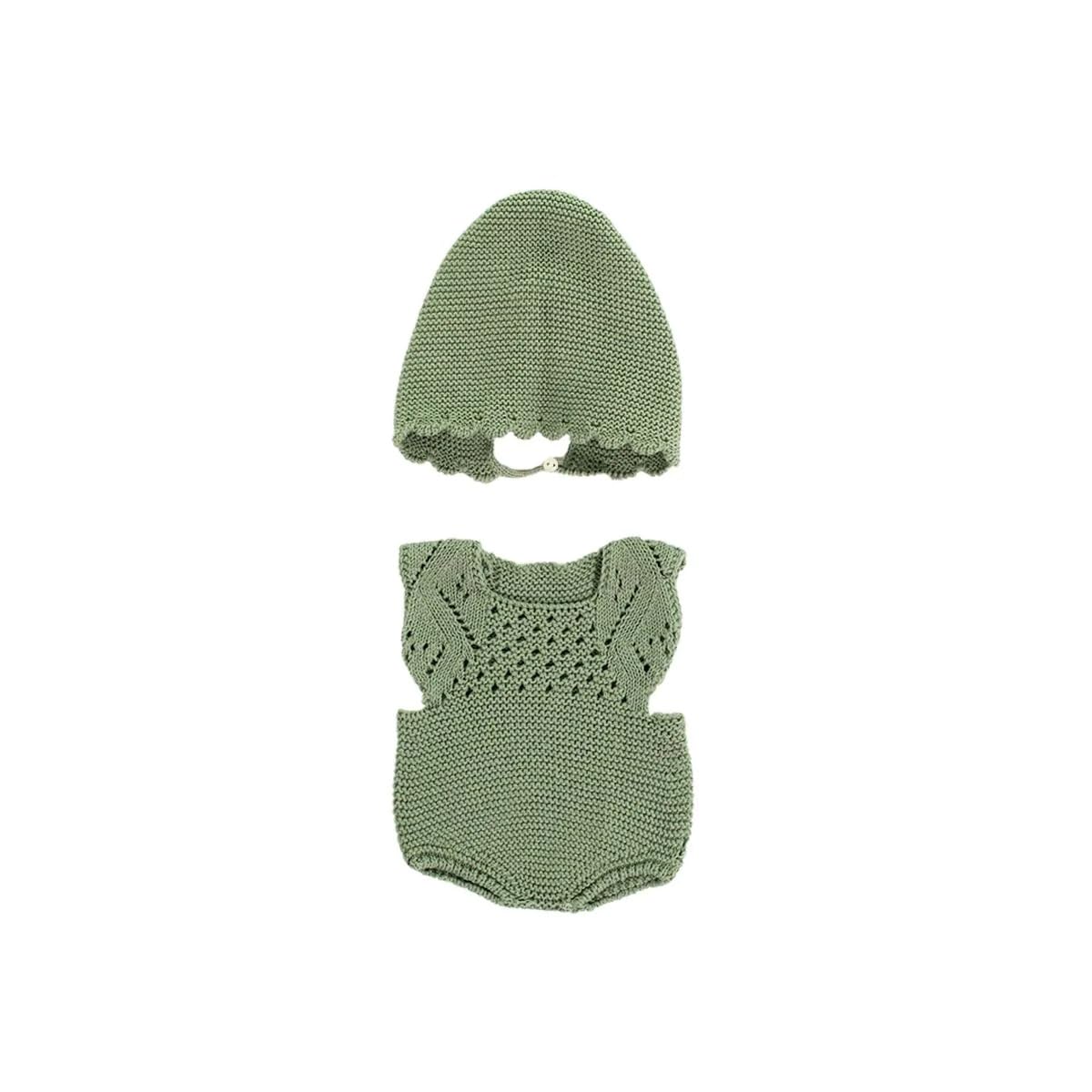 Miniland Strick-Set Puppenkleidung 40 cm beige eco