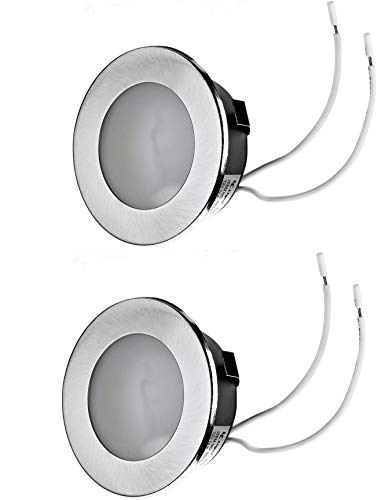 feinlux LED Einbauleuchte Set G4 12V 2er silber gebürstet