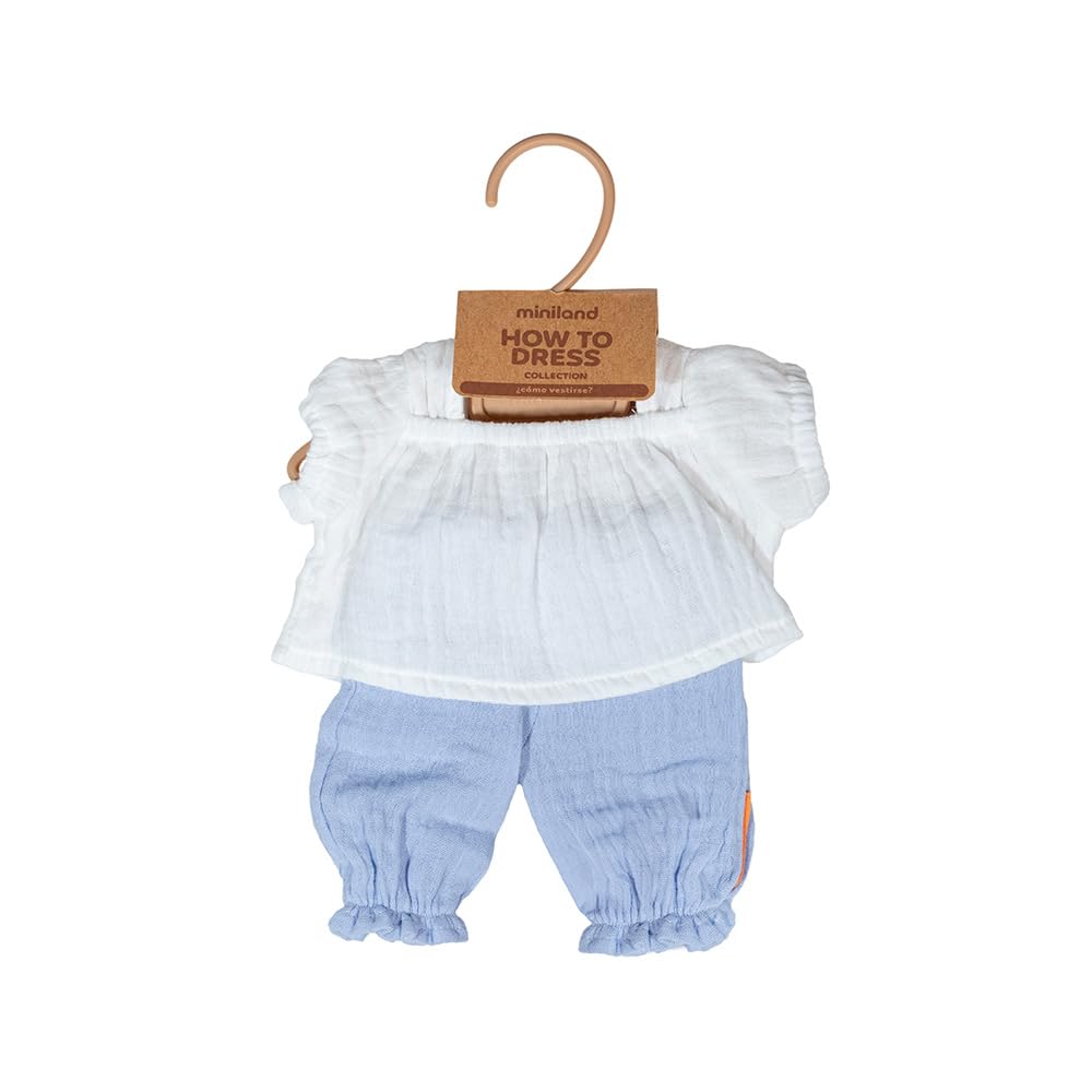 Miniland Dolls Puppenkleidung 38 cm Sommer-Bluse + Hose