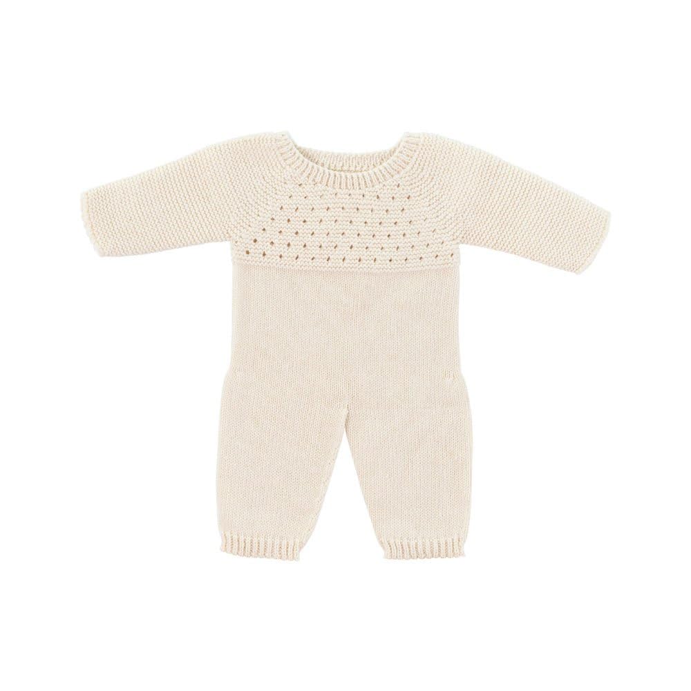 Miniland Dolls Strickpyjama beige für 40 cm Puppen Recycling