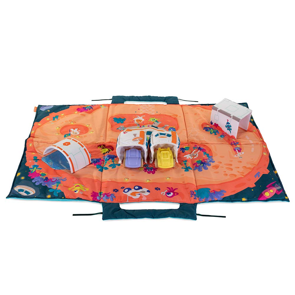 Miniland Space Mat Spielteppich 105x70 cm mit 2 Autos