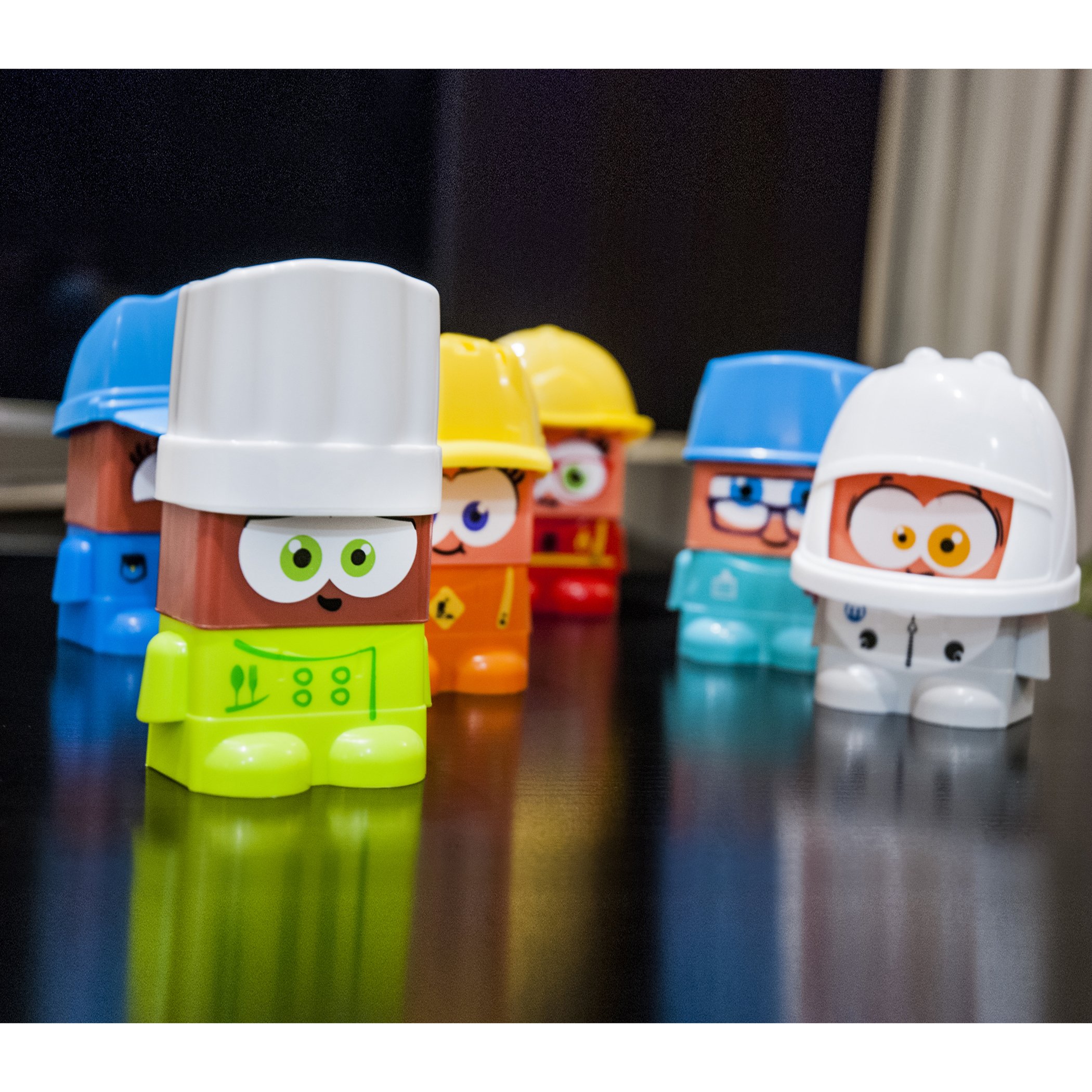 Miniland Job Blocks 32340 Steckfiguren Berufe 6 Figuren