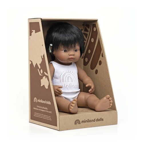 Miniland Puppe Südamerikanischer Junge 38cm Hörgerät