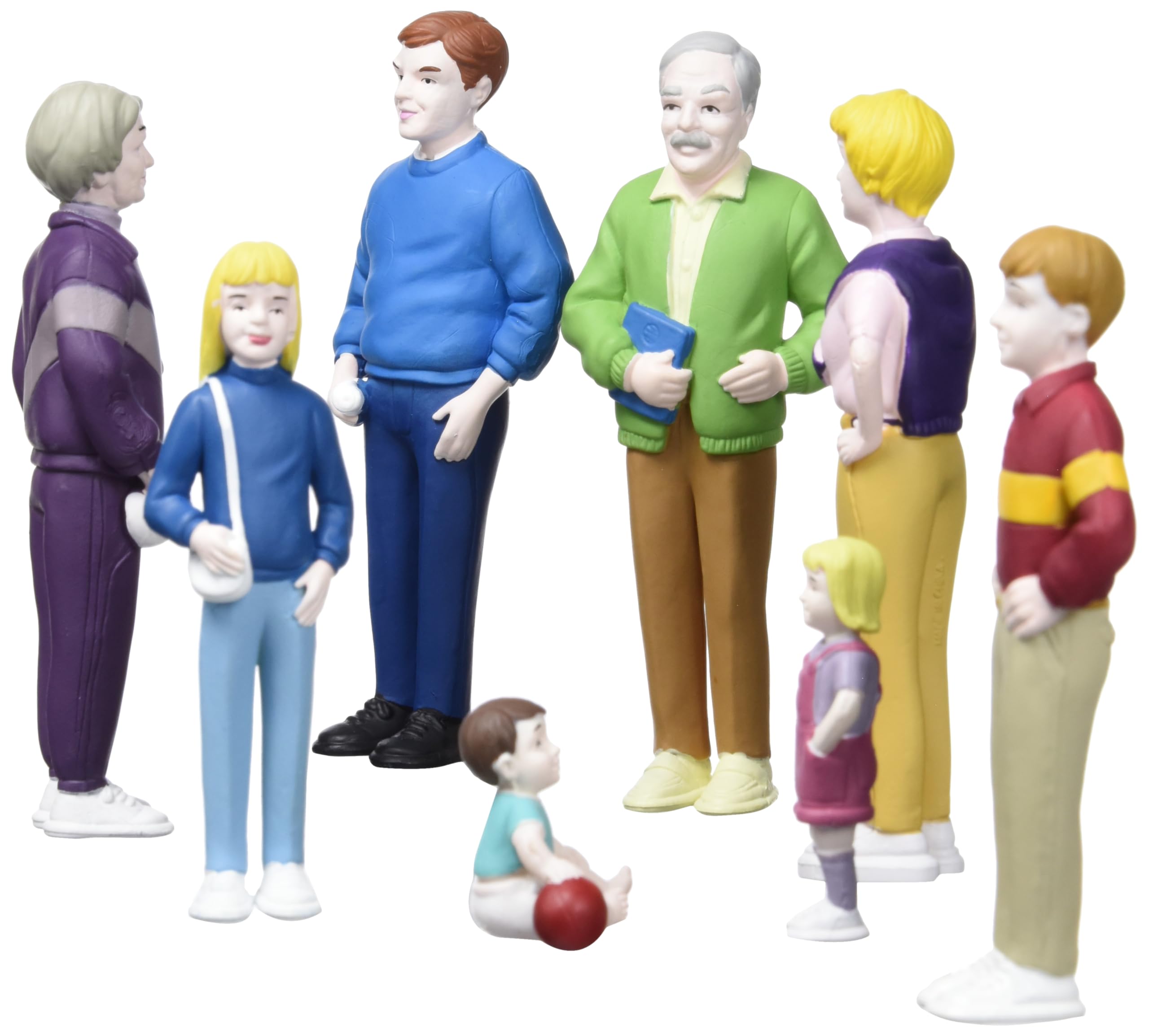 Miniland Europäische Familie Spielfiguren 8er Set 14 cm