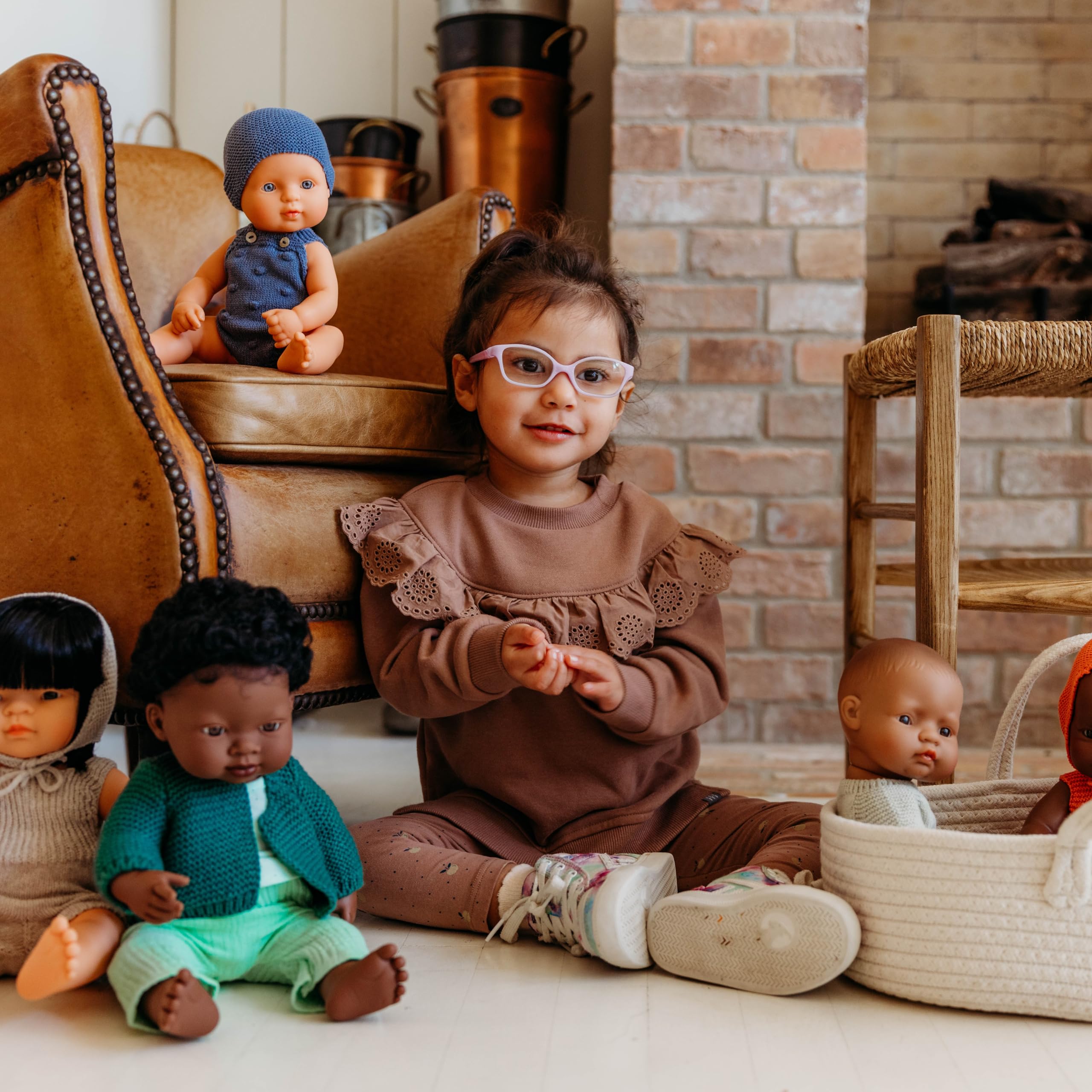 Miniland 31053 Babypuppe Afrikanischer Junge 38 cm Puppe