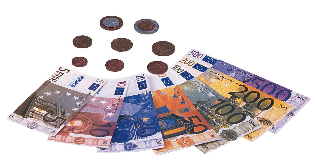 Miniland 31908 Euro-Set Spielgeld 108-tlg Rechengeld