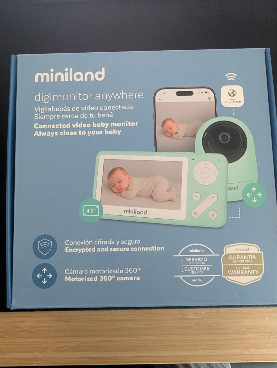 Miniland Security Digimonitor Anywhere Babyphone 4,2" App