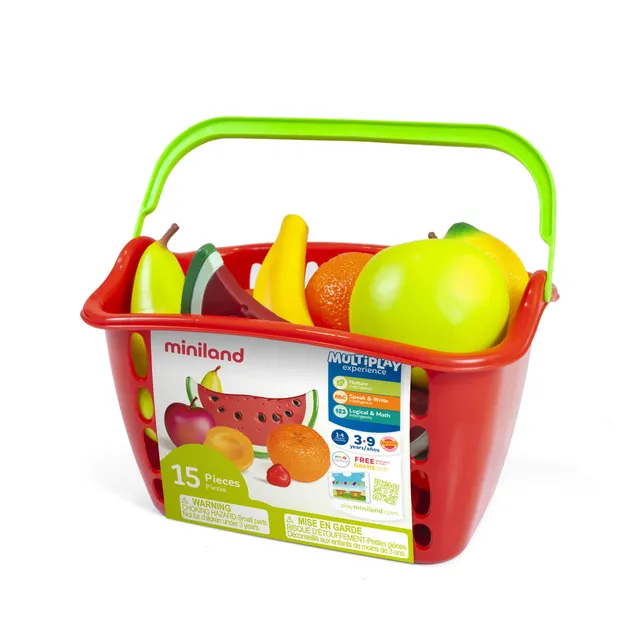 Miniland Nutrition Obst Korb Spielessen 15-teilig 30765