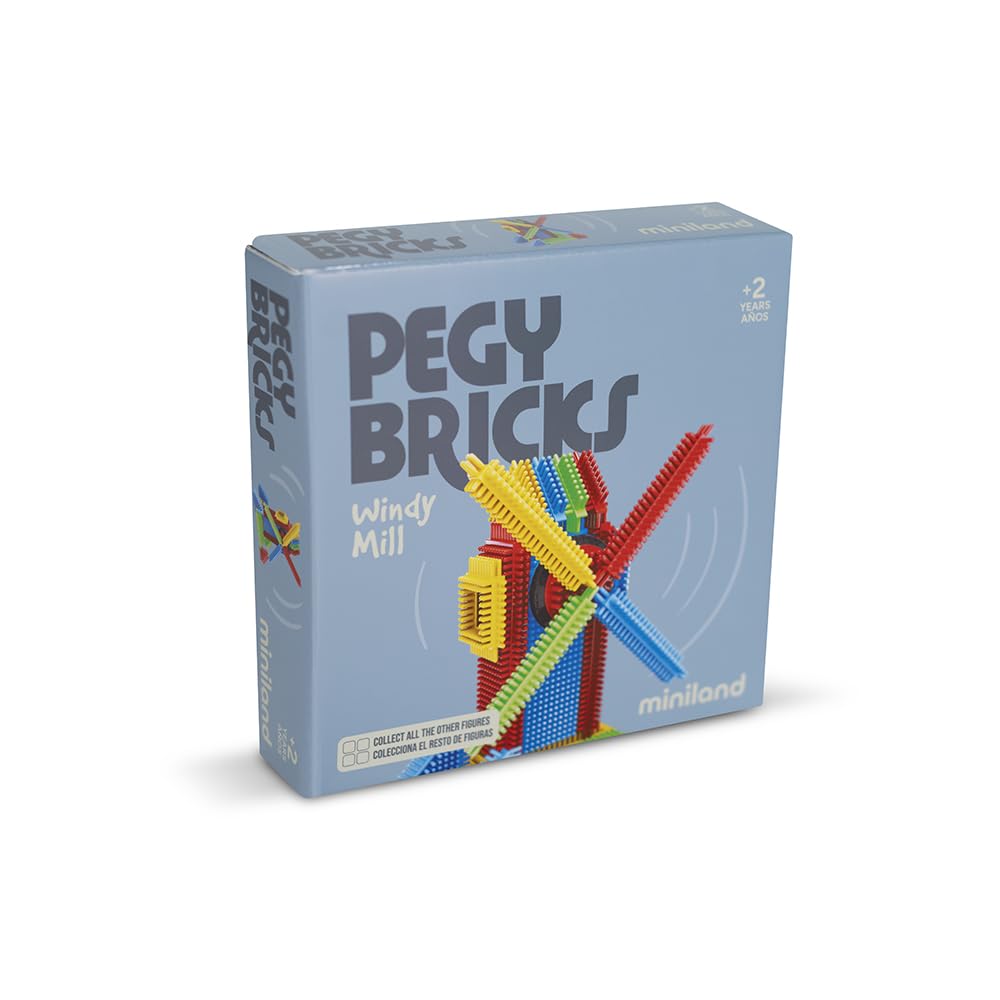 Miniland Pegy Bricks Windy Mill Baukasten Windmühle 22 Teile