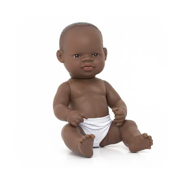 Miniland 31034 Babypuppe Afrikanisches Mädchen 32 cm