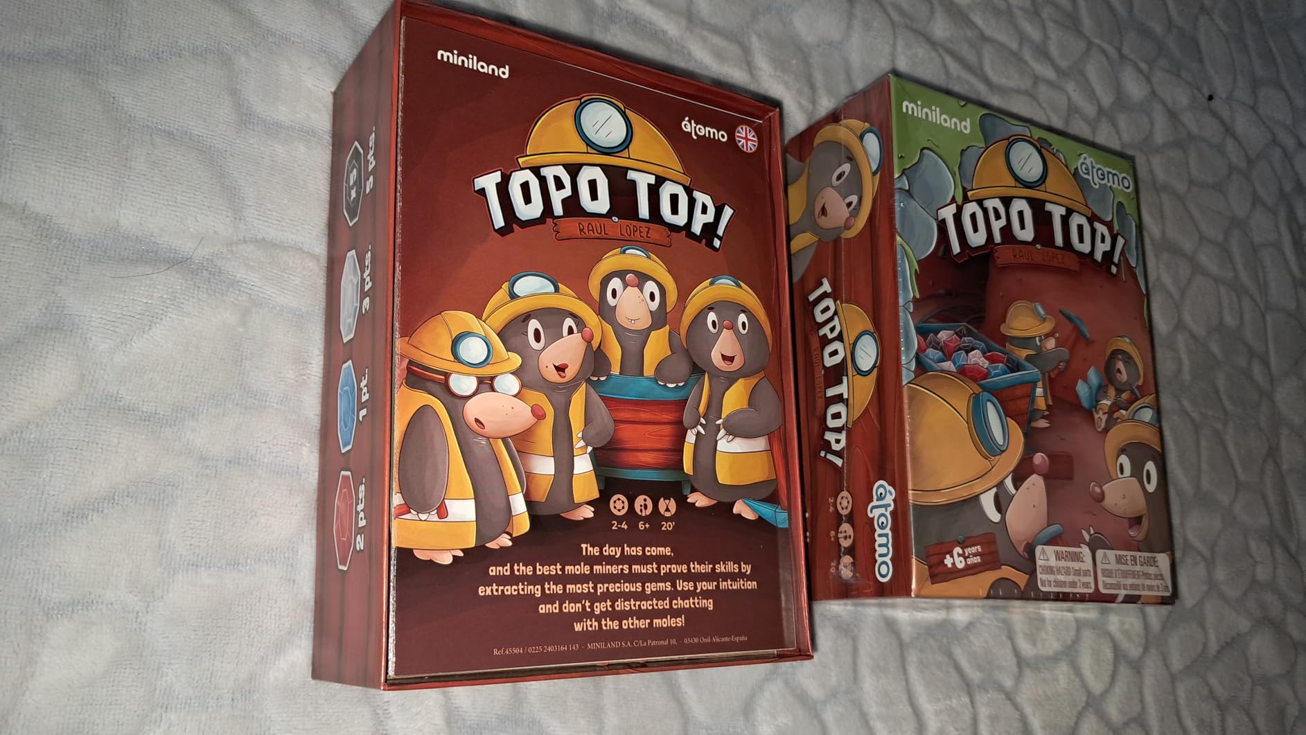 Miniland Topo Top Brettspiel ab 6 Jahren Edelsteine Strategie