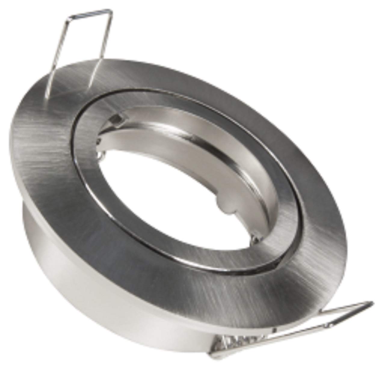 feinlux LED Einbaurahmen GU10 68mm schwenkbar silber rund