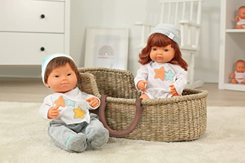 Miniland Puppen Tragekorb Algen Puppenbett 44 cm für 40 cm