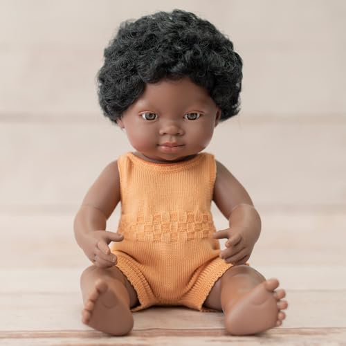 Miniland Dolls Babypuppe afrikanisch 38cm Colourful