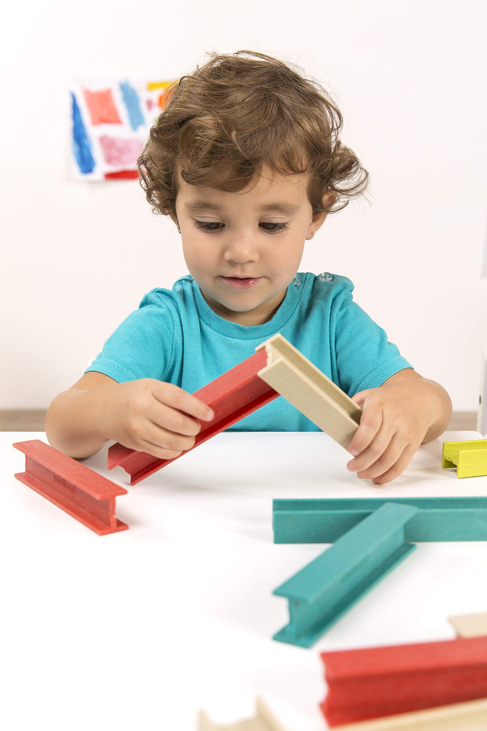 Miniland ECO Beams Building Set Bauset 32 Balken nachhaltig