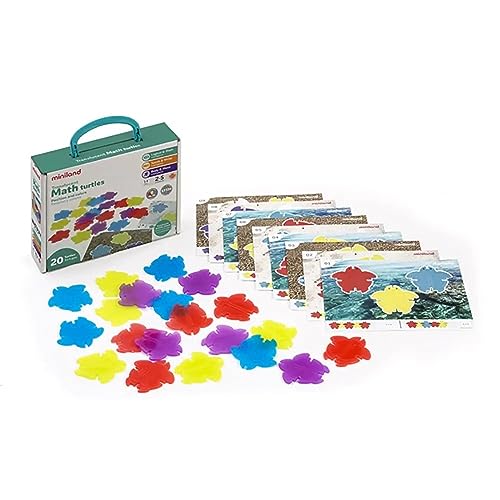 Miniland Math Turtles 31797 Lernspiel Farbringe 16 Ringe