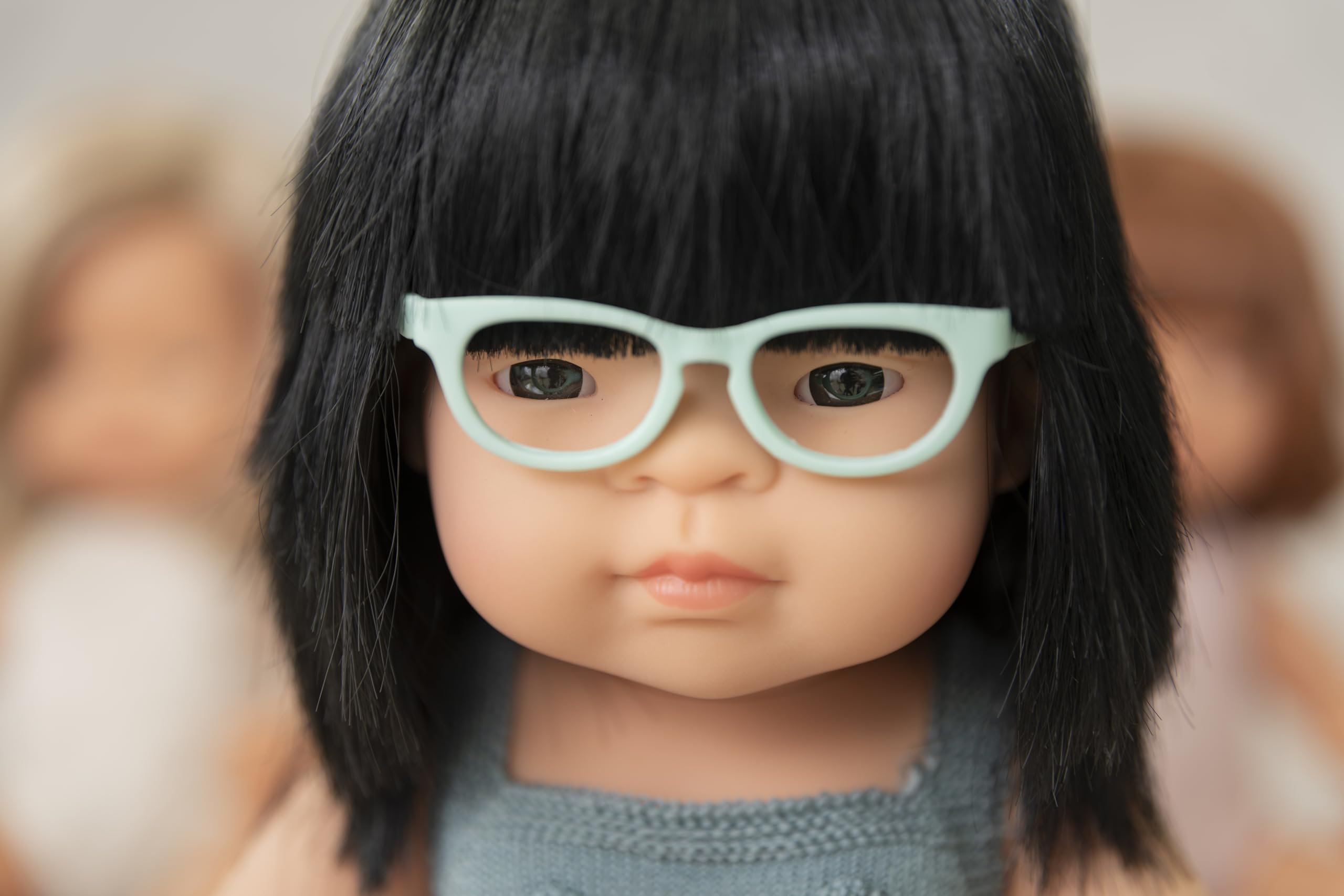 Miniland Dolls Brille 38cm Puppenbrille türkis flexibel