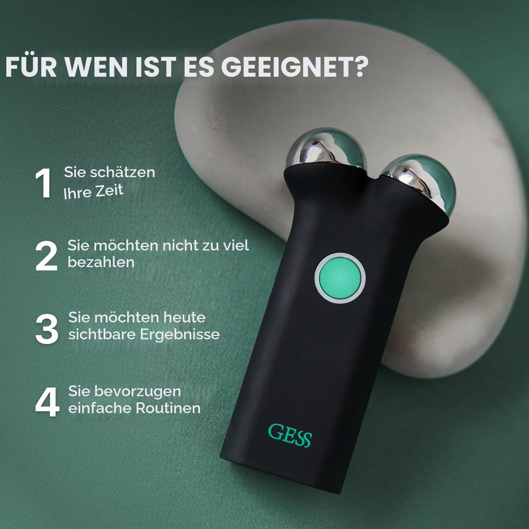 Gess Sfera Mikrostrom Gesichtsgerät Schwarz Anti-Aging