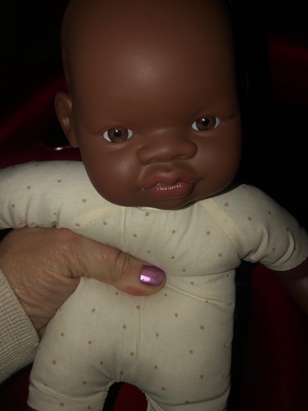 Miniland Dolls Babypuppe 32 cm afrikanisch Stoffkörper