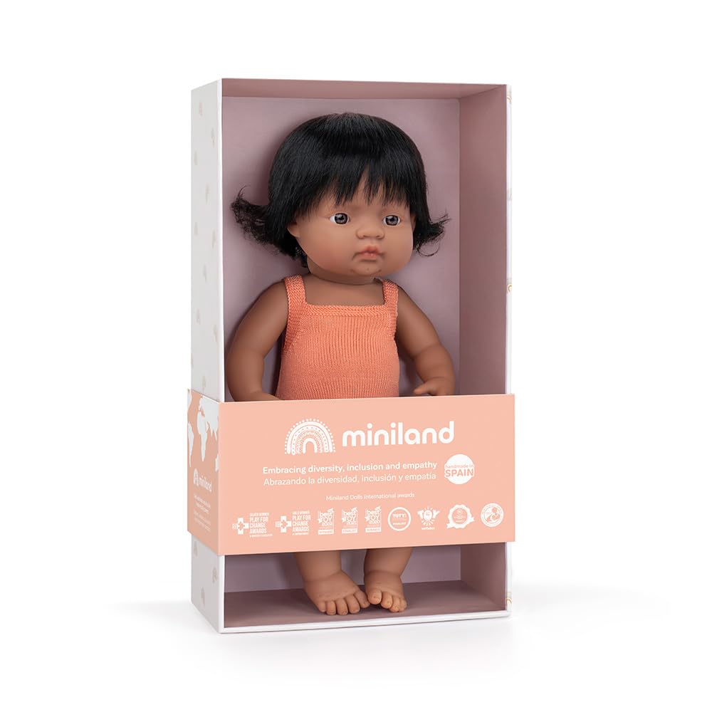 Miniland Colourful Edition Puppe 38 cm Lateinamerikanisch Vanilleduft