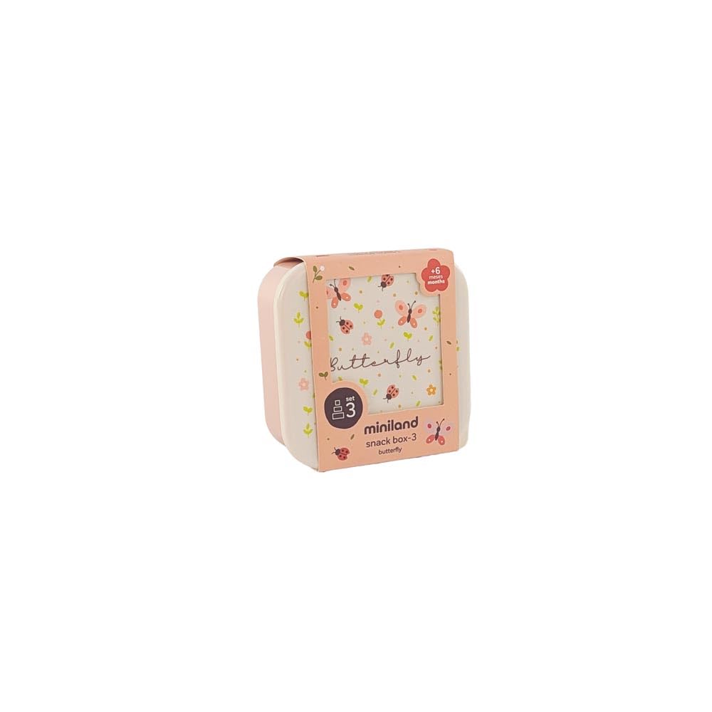 Miniland Snackbox-3 Butterfly Brotdose 3er 230/350/540 ml