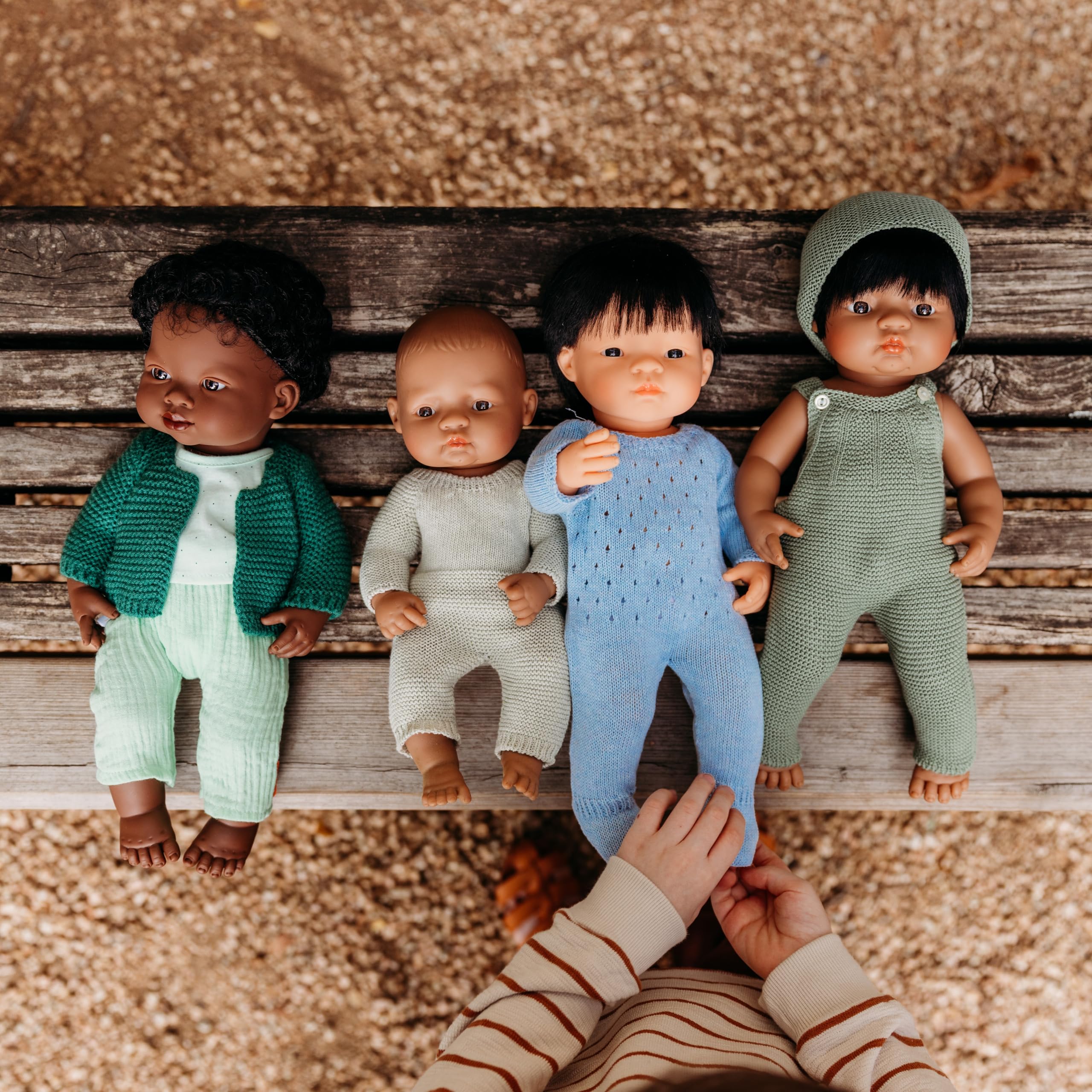 Miniland 31053 Babypuppe Afrikanischer Junge 38 cm Puppe