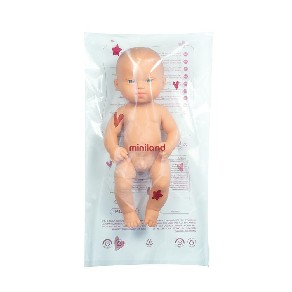 Miniland Dolls Baby-Puppe kaukasischer Junge 32 cm Down-Syndrom