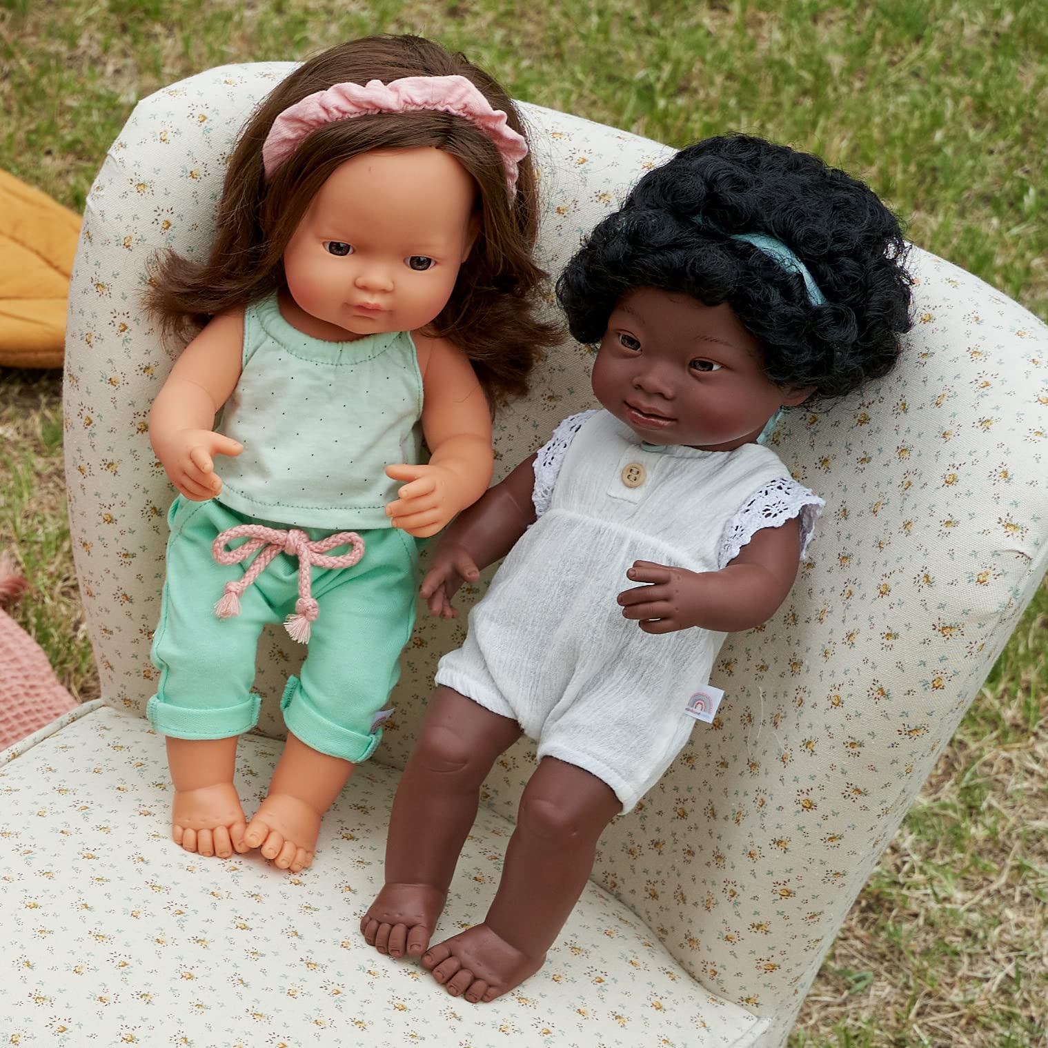 Miniland Dolls 31171 Babypuppe 38cm afrikanisch Down