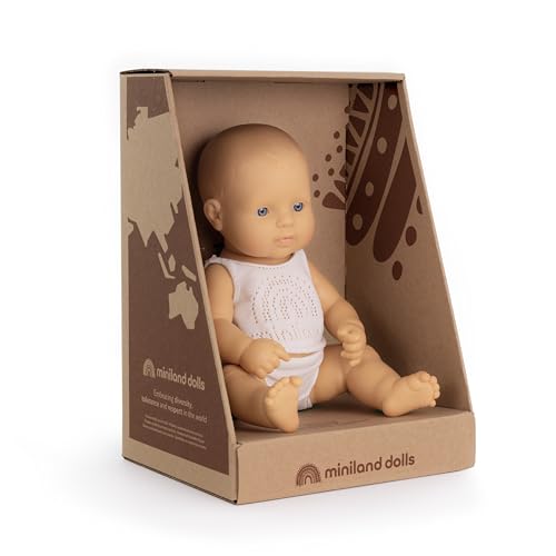 Miniland Dolls Babypuppe Mädchen 32cm Europäische Geschenkbox