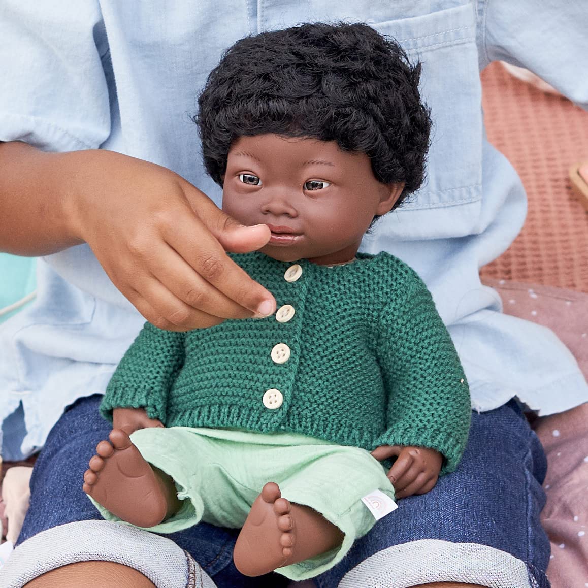 Miniland Babypuppe afrikanischer Junge 38cm 31089