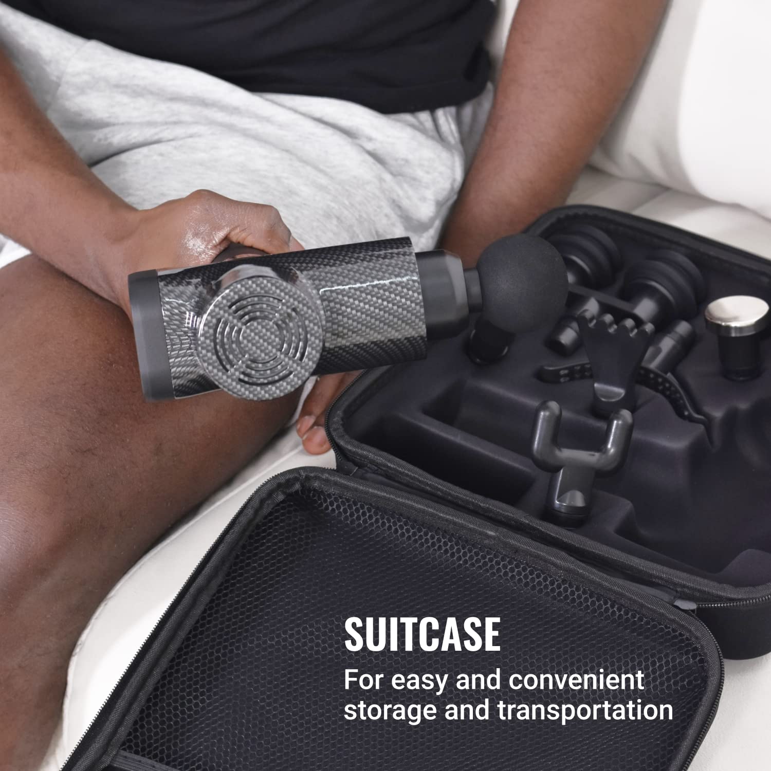 GESS Revolver Massagepistole 9 Aufsätze Tiefengewebe Akku